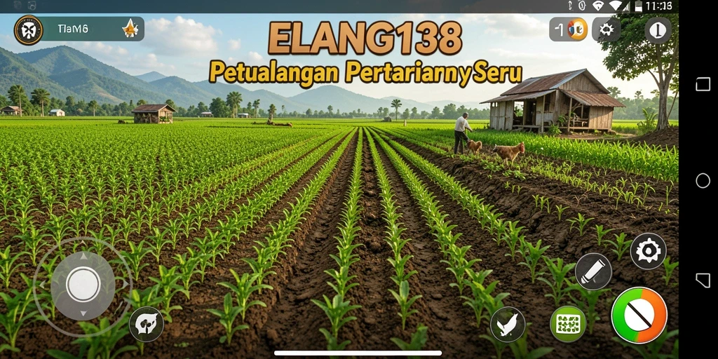 Tampilan gameplay menarik ELANG138 dengan aktivitas bertani yang seru.