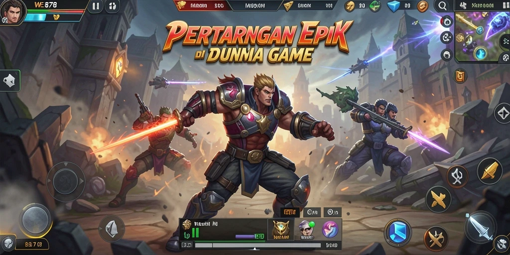 Tampilan gameplay WE878 dengan aksi pertarungan yang mendebarkan.